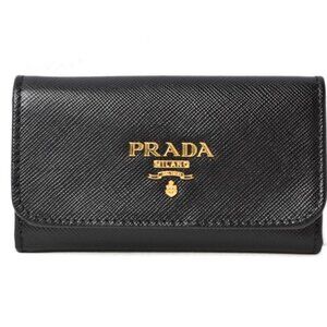 Prada Key Case Holder 6 Rings 1 Pg222 Black